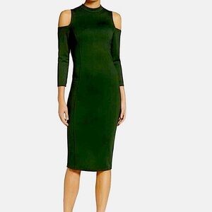 Felicity & Coco  Green Cold Shoulder Dress